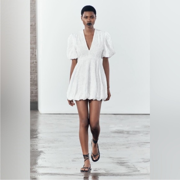 Zara Embroidered Voluminous Dress - Picture 3 of 4